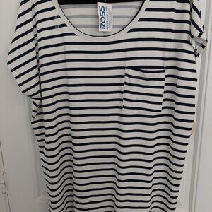 Blue and white stripped top